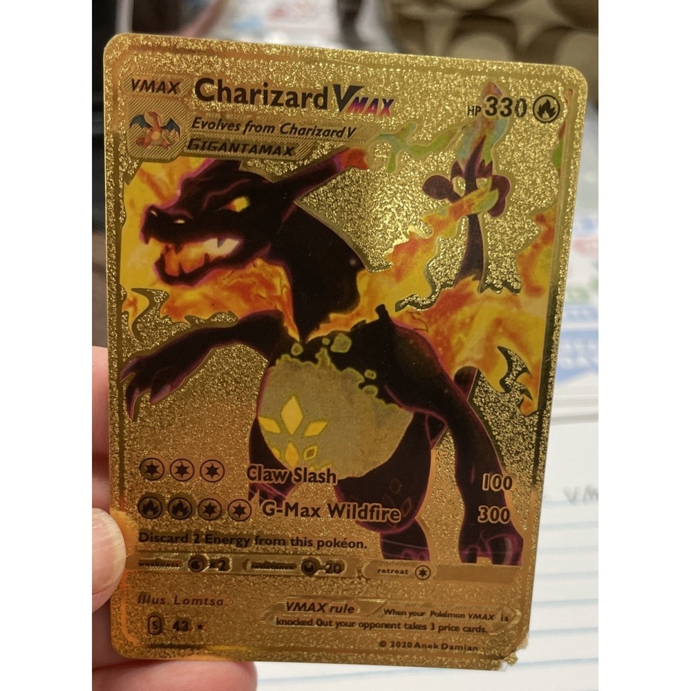 Charizard VMAX‎ Gold Foil Textured Collectible Card Pokemon 330